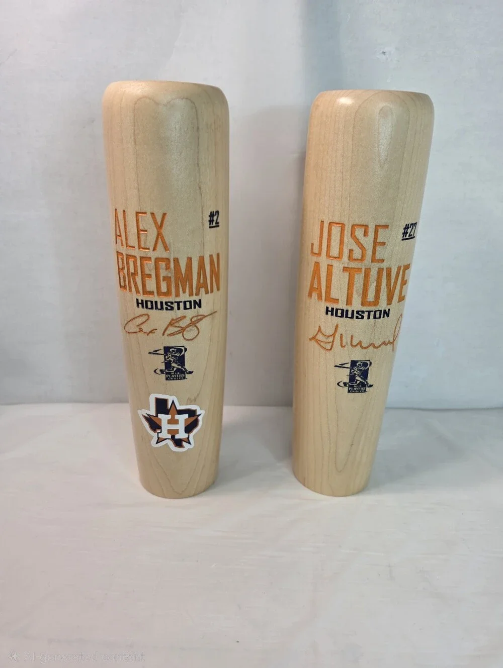 Vtg  Houston MLB Players Choice 10” Lumberlend Co Collectible Bat Mug (Set of 2)
